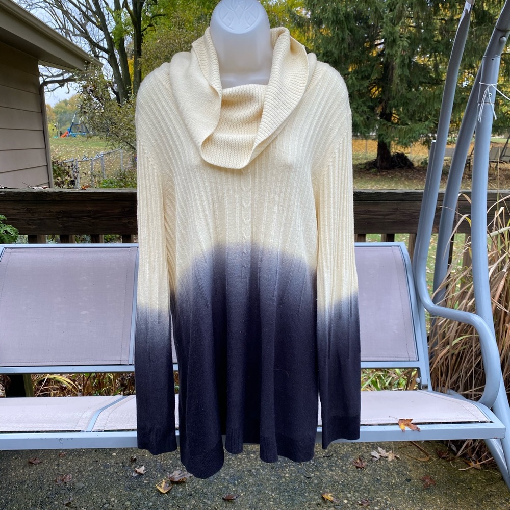 Notations | ombré cowl neck sweater